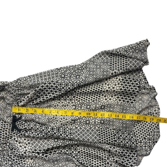 H&M Geometric Print Irregular Hem Short Sleeve Dress Size 8 - Picture 10 of 13